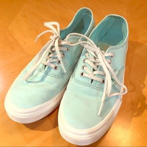 teal vans authentic